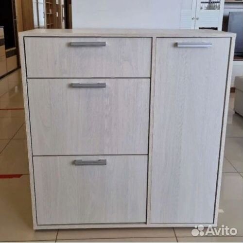 Обувница на 3 ящика+1 дверца Ясень анкор светлый