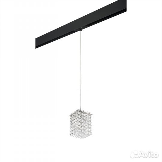 Светильник металлический и хрустальный 1 лампа