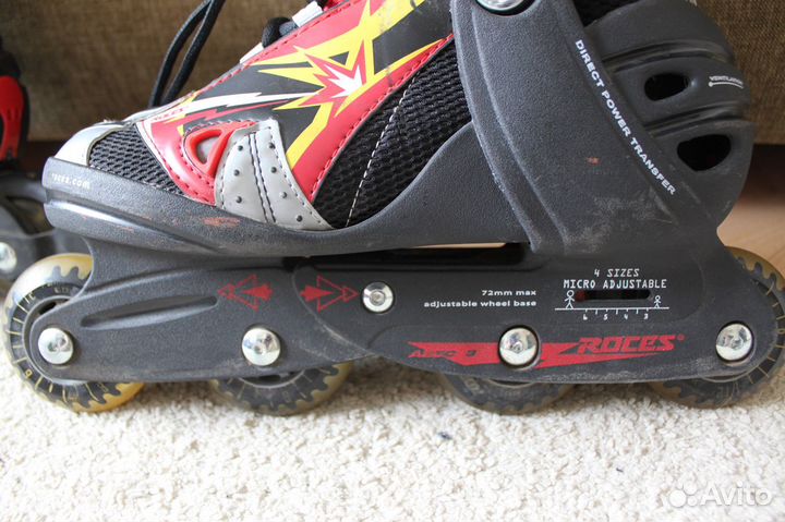 Роликовые коньки Roces раздвижные р.36-40 + сумка