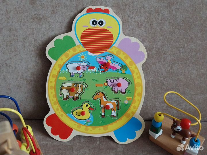 Развивающие деревянные игрушки пакетом