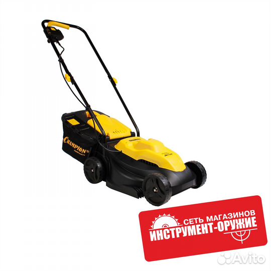 Электрическая газонокосилка champion EM3411