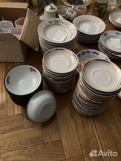 Тарелки разные новые и б/у, много