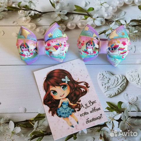 Бантики для волос ручной работы