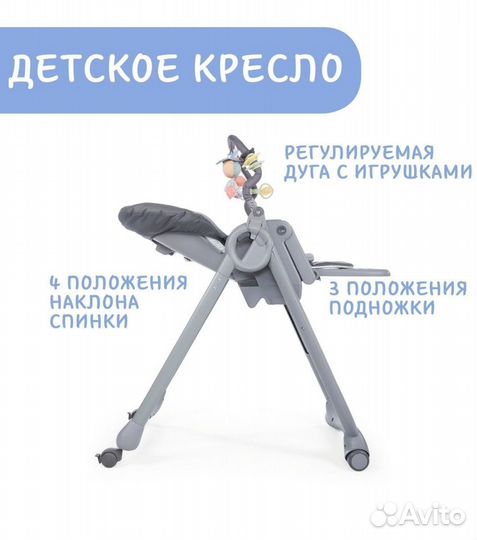 Стульчик для кормления chicco polly magic relax