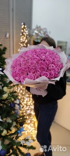 Цветы Роза Кения 101шт с бесплатной доставкой