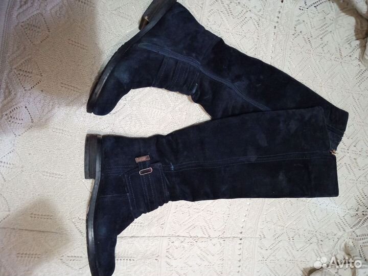 Сапоги замшевые 38 демисезонные