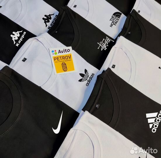 Футболки малый опт базовая бел 48