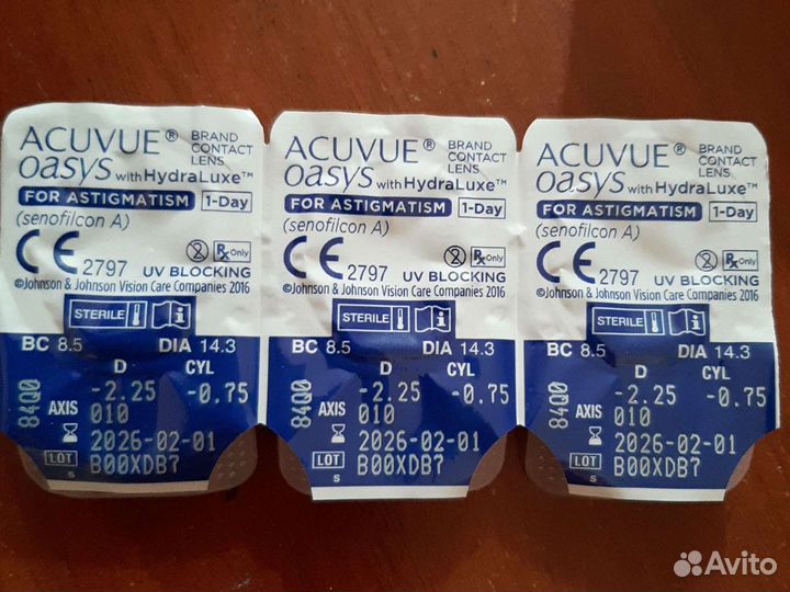 Контактные acuvue oasys 1 day астигматика