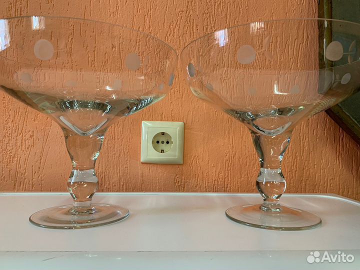 Конфетница на ножке стекло СССР