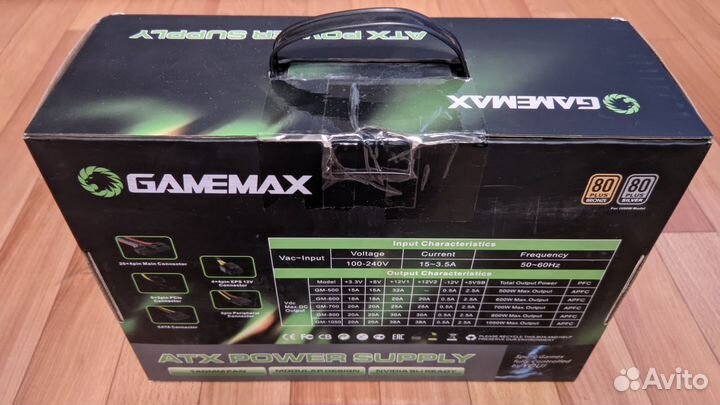Мощный блок питания GameMax GM800 на 800W