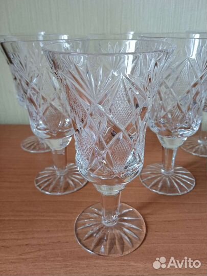 Хрустальные фужеры 6 шт