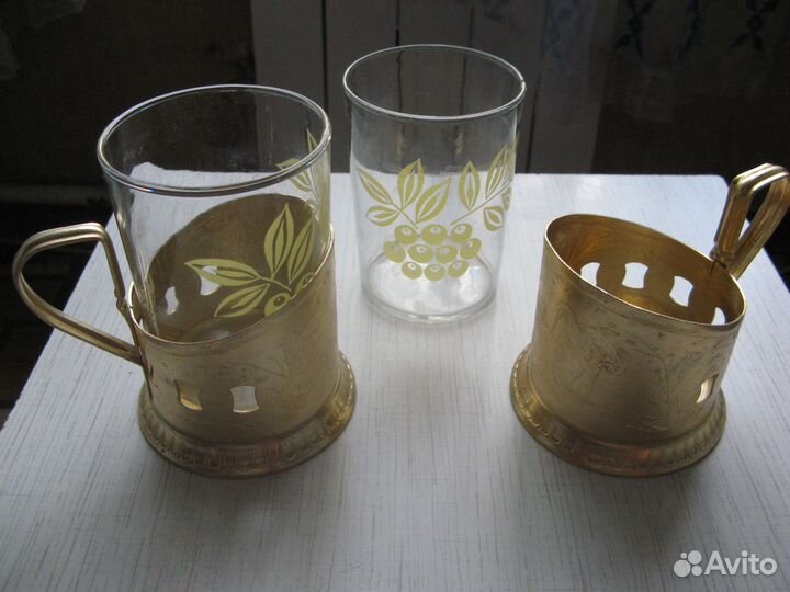 Стакан с подстаканником СССР