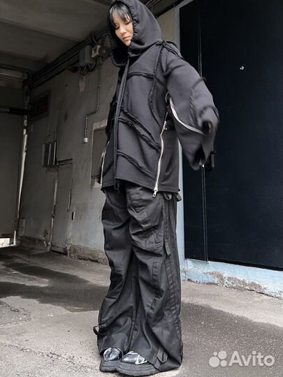 Худи - Черный хулиган-M