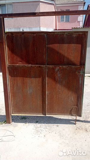 Металлические ворота бу