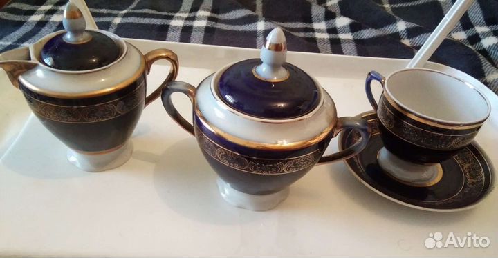 Сервиз СССР Довбыш позолота фарфор