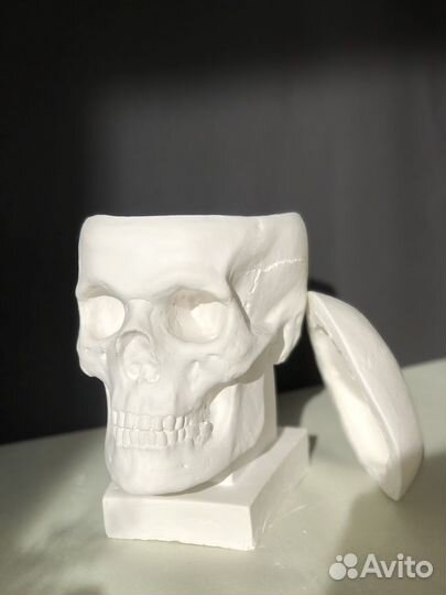 Кашпо гипсовое Череп