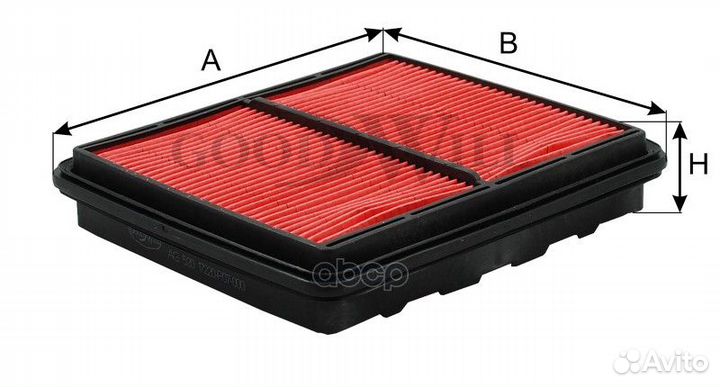 Фильтр воздушный honda civic 1.4-1.8 16V 94- HO