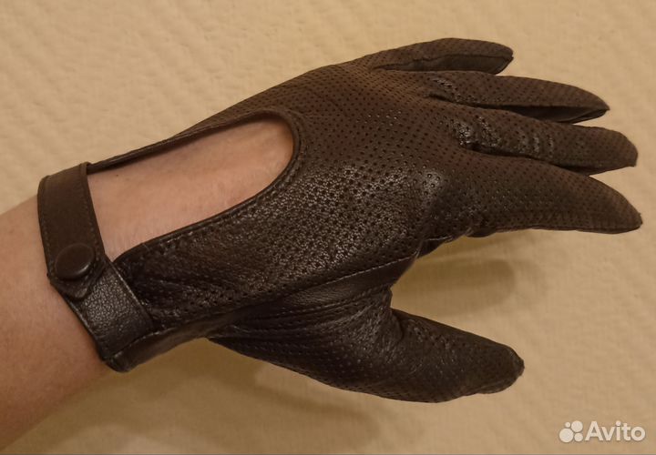 Автоперчатки кожа женские р. 8