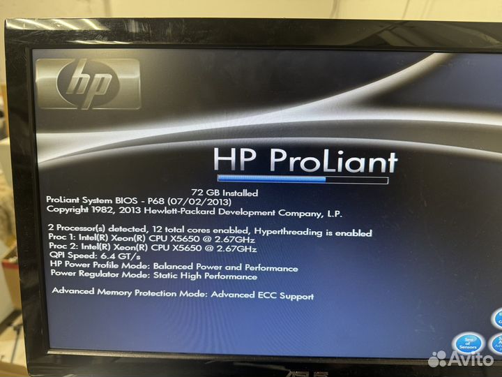 HP dl360 gen7 2xCPU 72Gb ram