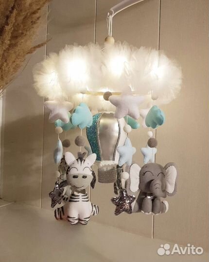 Мобиль на кроватку из фетра на заказ