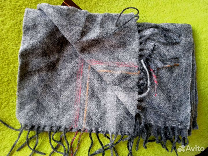 Шарф новый шерсть,палантин хлопок