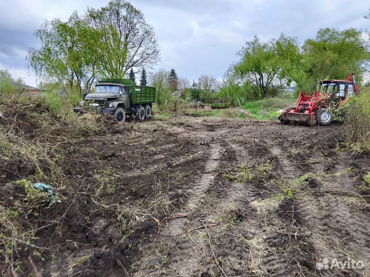 Снос, Уборка расчистка участка, вспашка