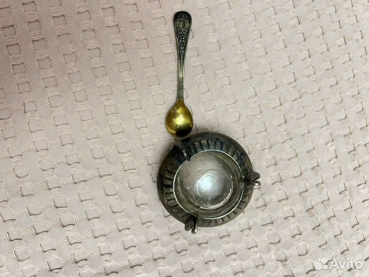 Винтажная солонка мельхиор