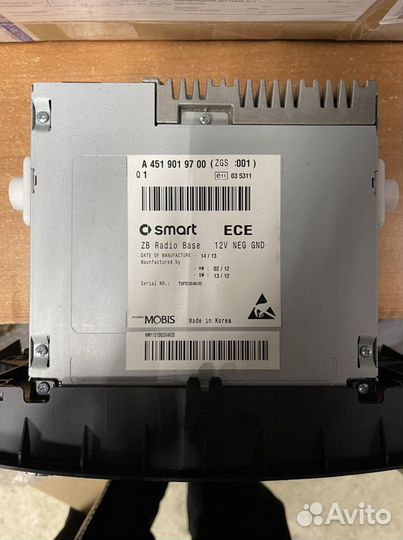 Магнитола Smart Fortwo 451