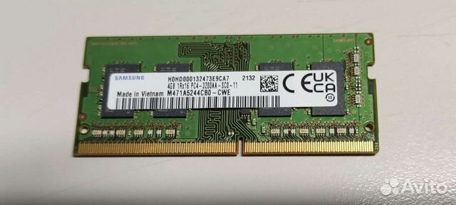 Оперативная память ddr4 Samsung 4гб 3200мгц