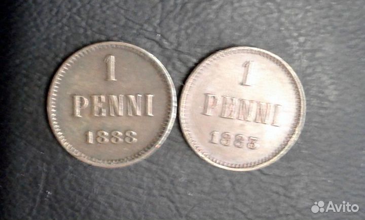 Монеты1,5,10 Пенни, Россия для Финл., цена разная