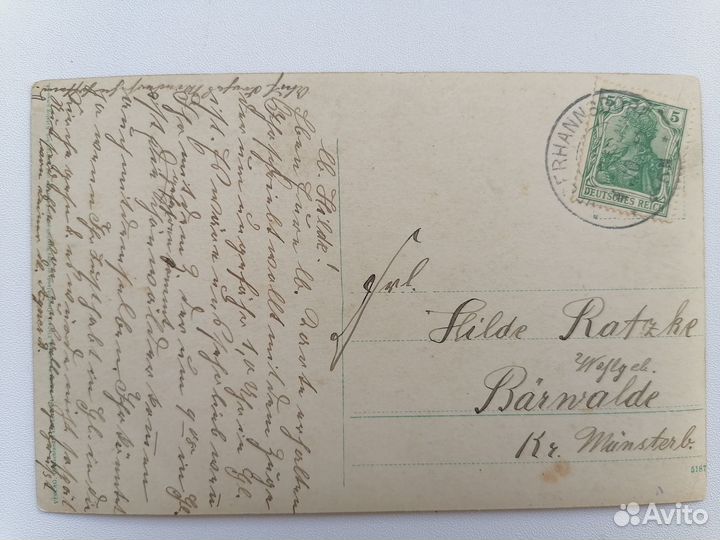 Открытки Германия 1910-1913 г.г. с марками