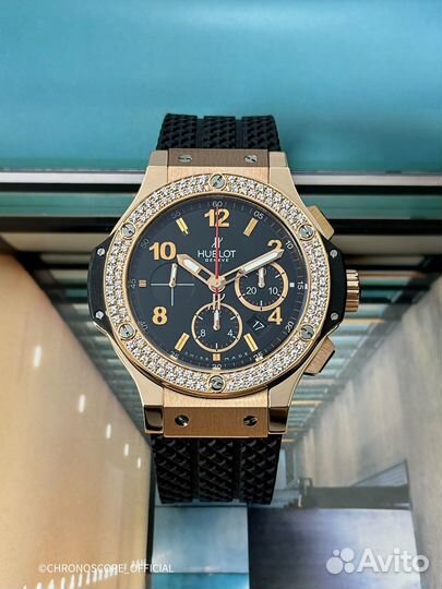 Часы hublot - BIG bang gold diamonds 44