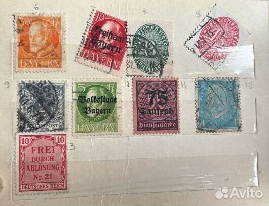 Почтовые марки германии 1919-1928 антиквариат