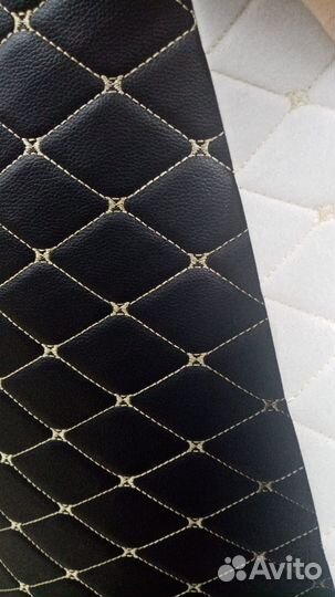 Экокожа стеганая для салона авто
