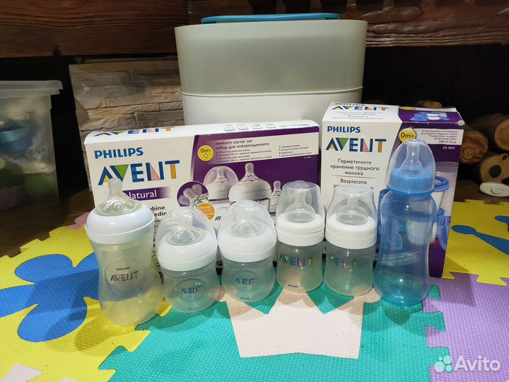 Молокоотсос avent электрический + стерилизатор