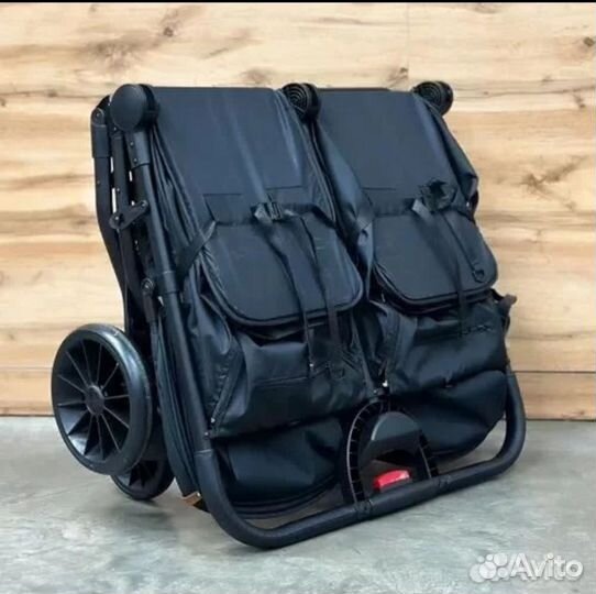 Коляска прогулочная для двойни Luxmom T11 (чёрный)