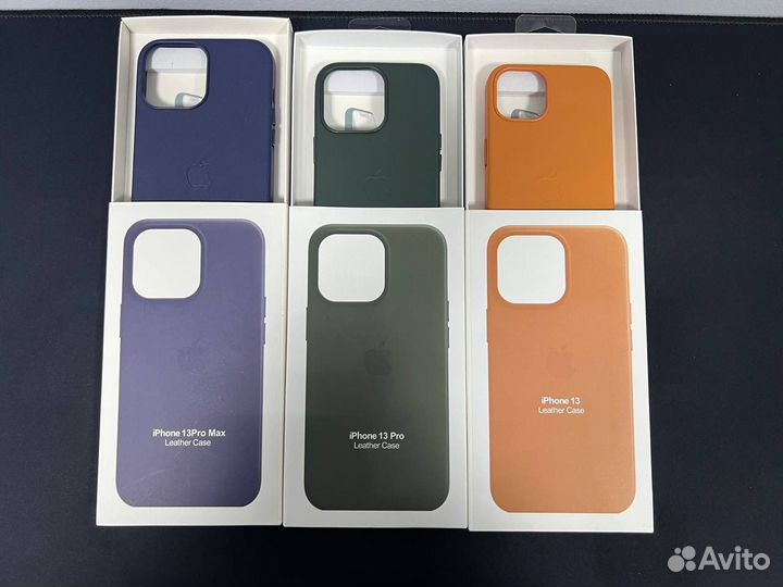 Кожаные чехлы на iPhone 12/13/14/15/Pro/ProMax