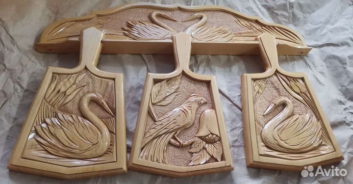 Набор разделочных досок на подставке