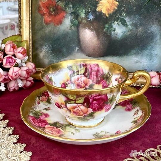 Чайная пара Royal Chelsea Golden Rose