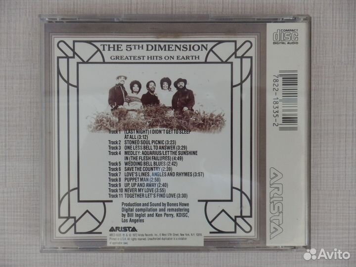 CD The 5th Dimension - Greatest Hits On Earth USA