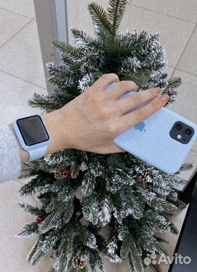 Чехол Silicone Case на iPhone 11 с бархатом внутри