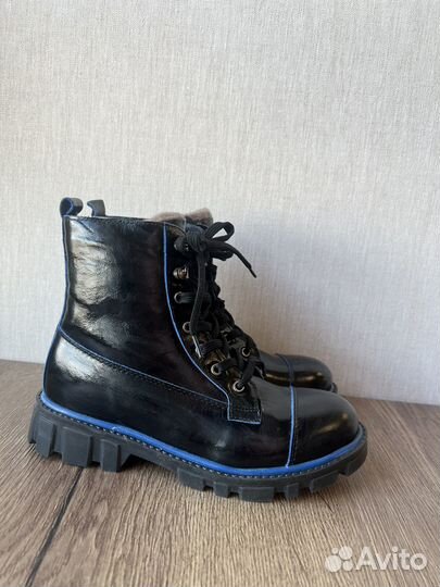 Ботинки сапоги зимние черные