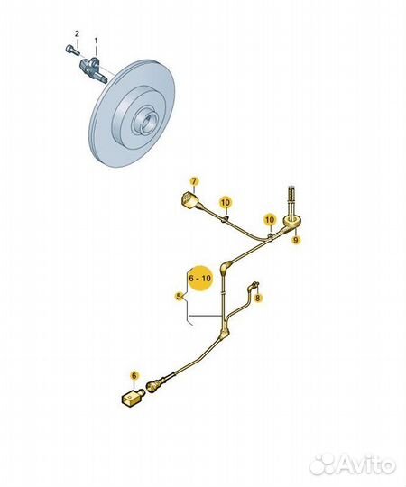 Провод датчика ABS передний левый Skoda Kodiaq