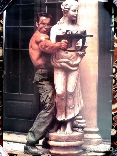 Плакаты 90х.Шварценеггер и Дольф Лундгрен