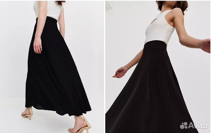 Юбка длинная макси трикотажн 50-52