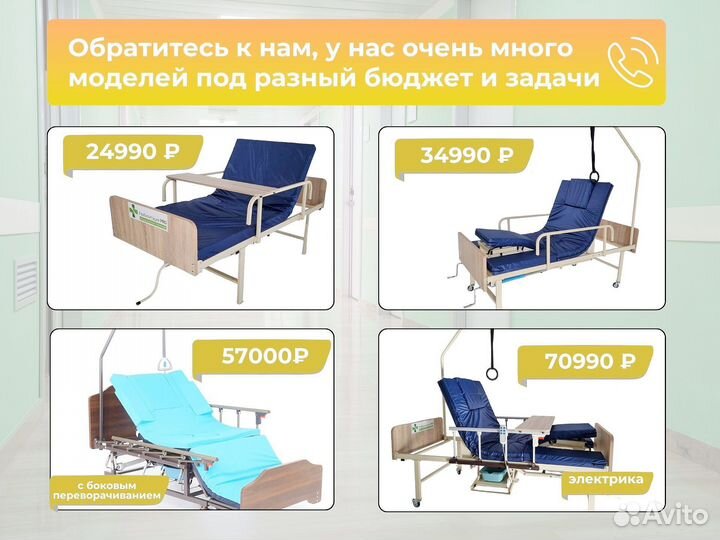 Медицинская кровать для ухода за больными