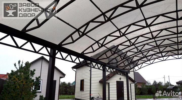 Навесы из металлочерепицы