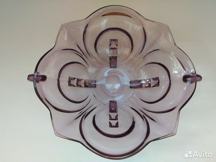 Ваза Фруктовница Арт Деко Германия Александритовое