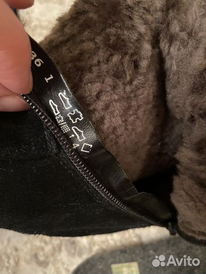 Сапоги женские еврозима 38 натуральная замша