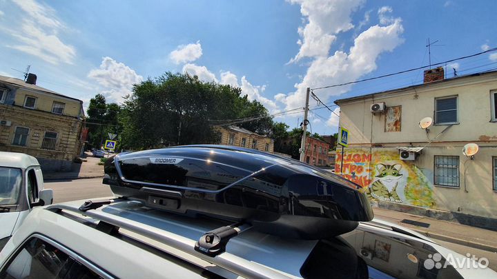 Автобокс на крышу Мерседес GL 430л двусторонний